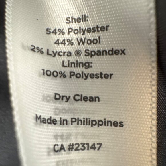 Talbots Grey Size 4 Plaid Two-Button Blazer Wool Blend - Picture 12 of 14